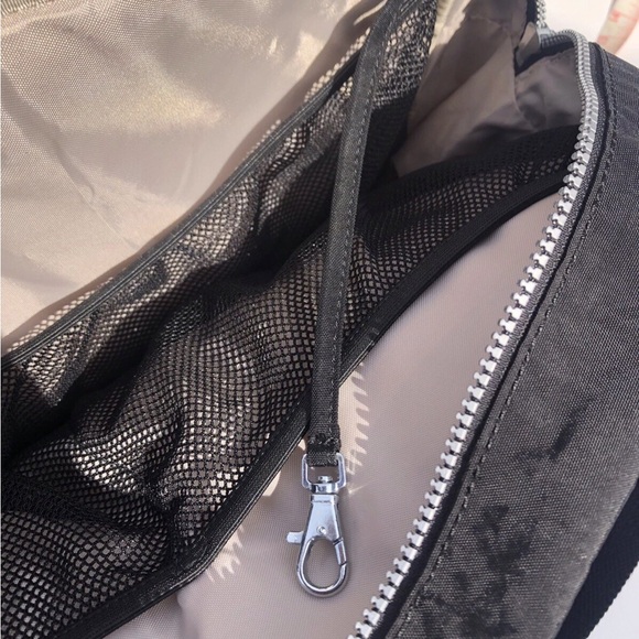 Kipling Large Black Tote Shoulder Duffel Bag w/ Travel Organizer & Monkey Charm - Picture 10 of 16